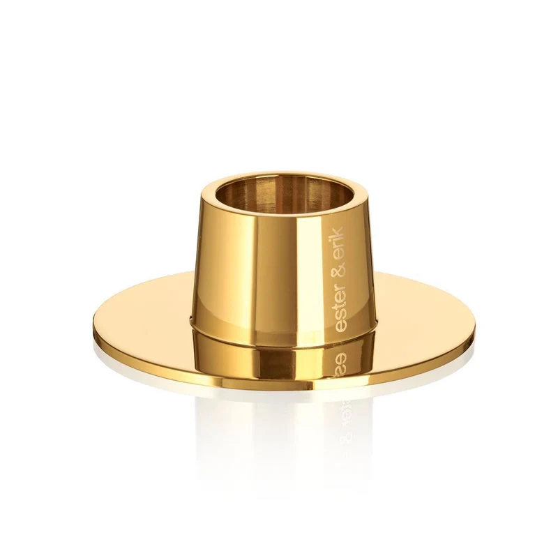 Kaarsenhouder goud glanzend (set van 2)