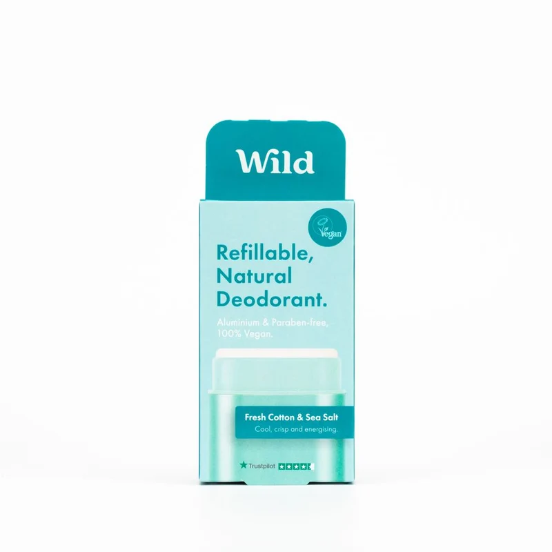 Wild Natural Deodorant Fresh Cotton & Sea Salt Navulbaar 40 gram