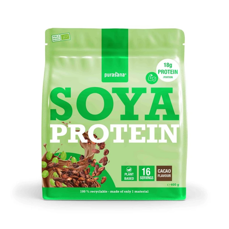 Purasana Plant protein soja cacao bio 400 gram