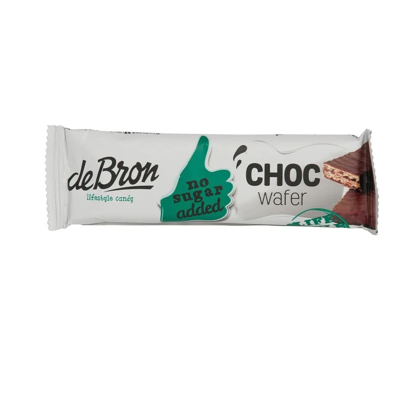 De Bron Choc Wafer Suikervrij 40 gram
