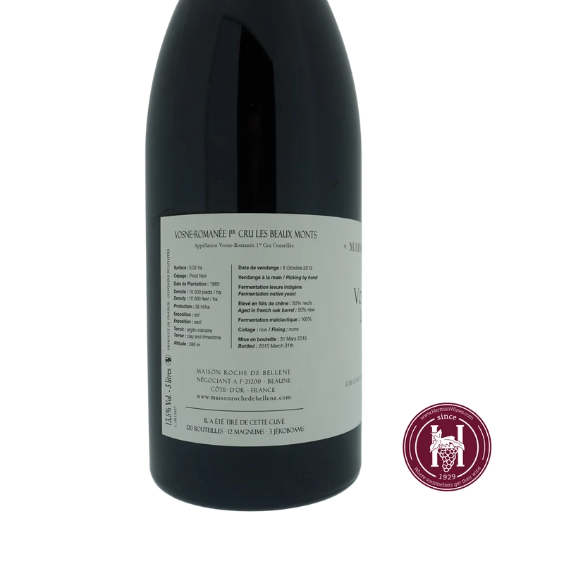 Vosne Romanee 1er cru Beaux Monts - Roche De Bellene - 2013 - 3000 - Bourgogne - Frankrijk