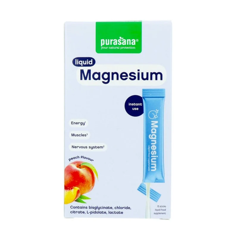 Purasana Magnesium liquid gelstick 10ml 15 stuks