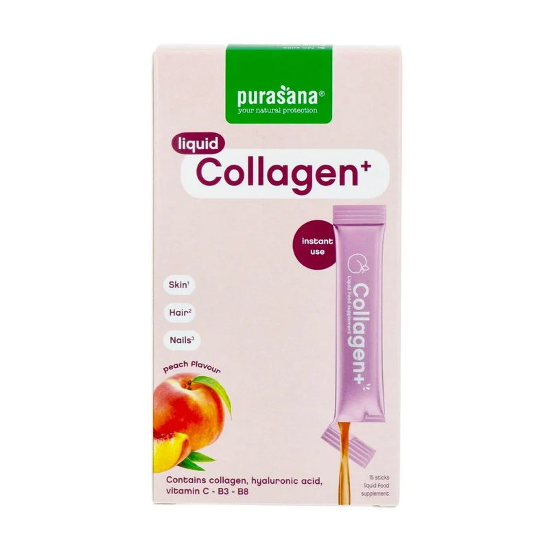 Purasana Collagen + liquid gelstick 10ml 15 stuks