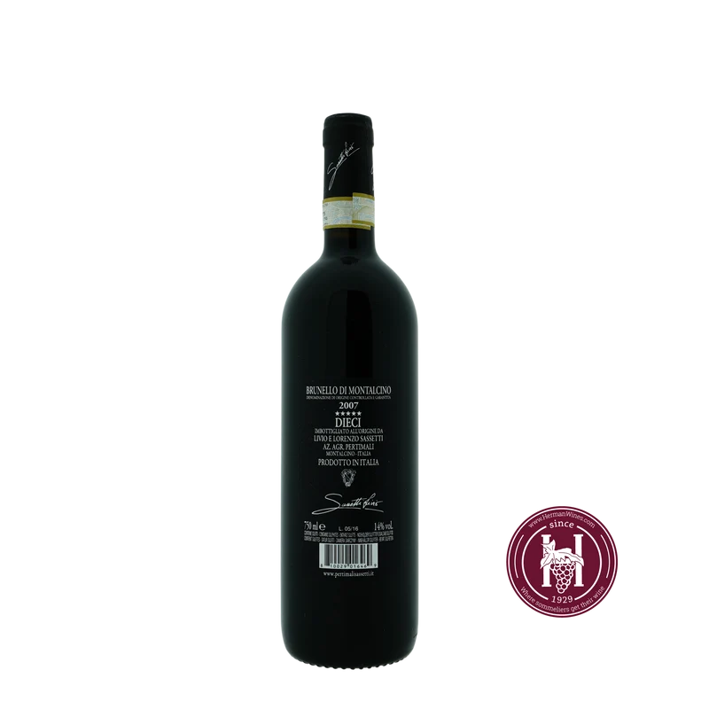 Brunello Di Montalcinno Dieci - Pertimali Di Livio Sassetti - 2007 - 0.750 - Toscane - Italië