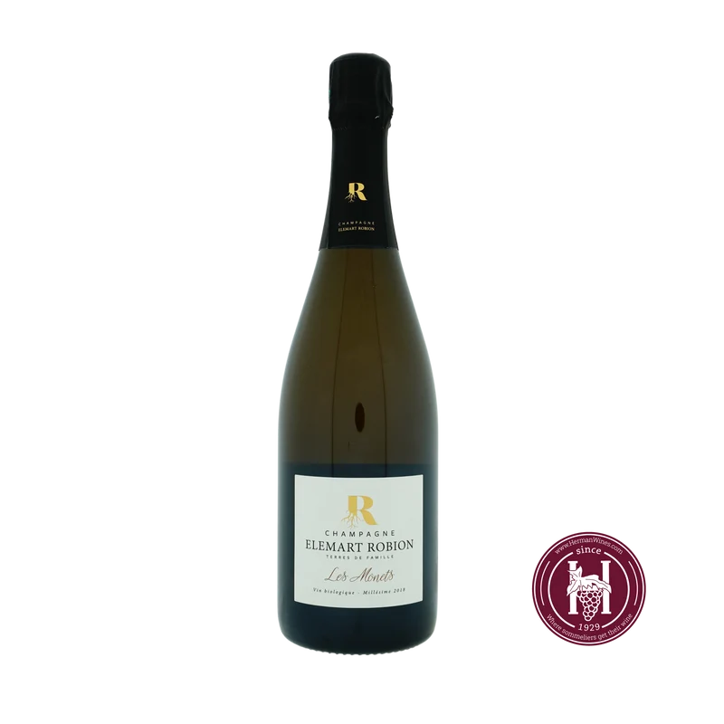 Champagne les Monets deg. 2/22 - Elemart Robion - 2018 - 0.75L - Frankrijk - Champagne - Wit