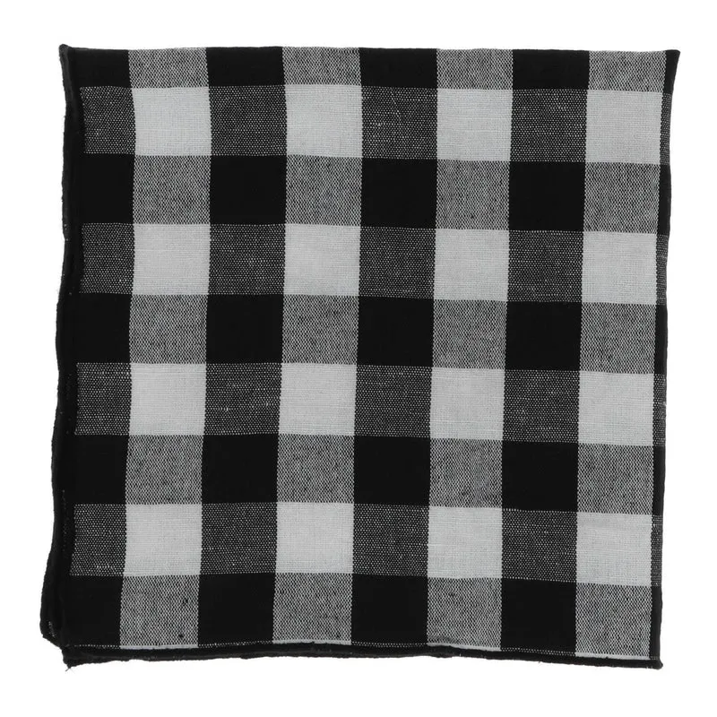 Servet Bourdon Canvas Mimi Vichy - Vichy Noir & Bourdon Noir (set van 6)