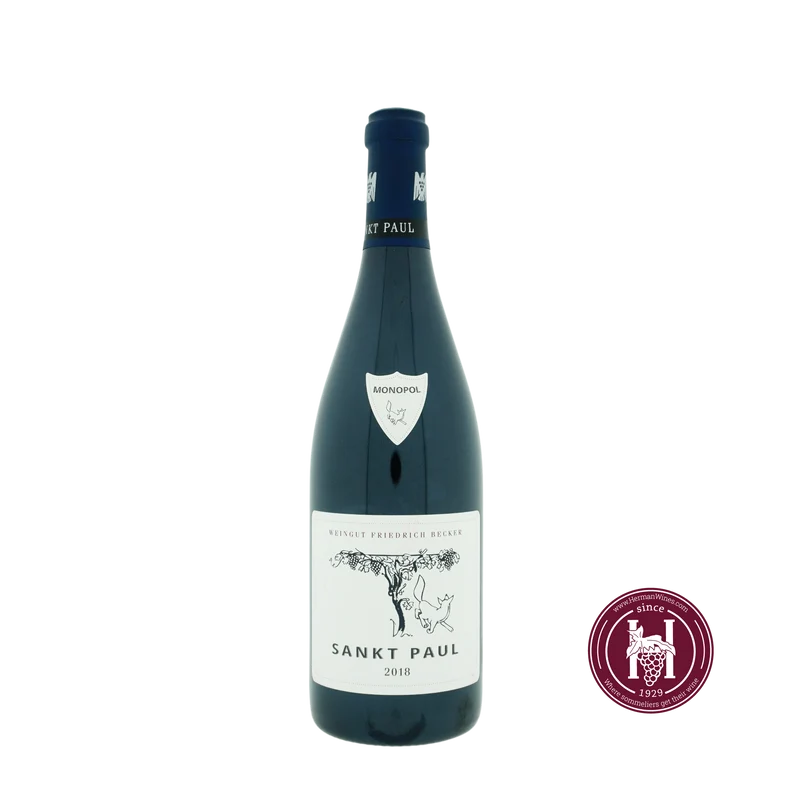 Pinot Noir Sankt Paul - Weingut Friedrich Becker - 2018 - 0.75L - Duitsland - Pfalz - Rood