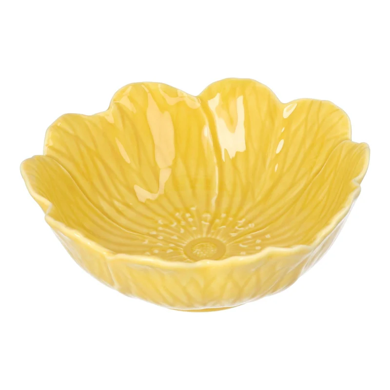 Kom Flora yellow 17cm