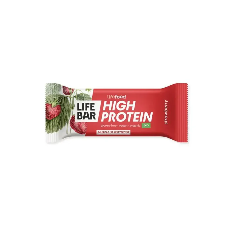 Lifefood Lifebar proteine aardbei bio 40 gram