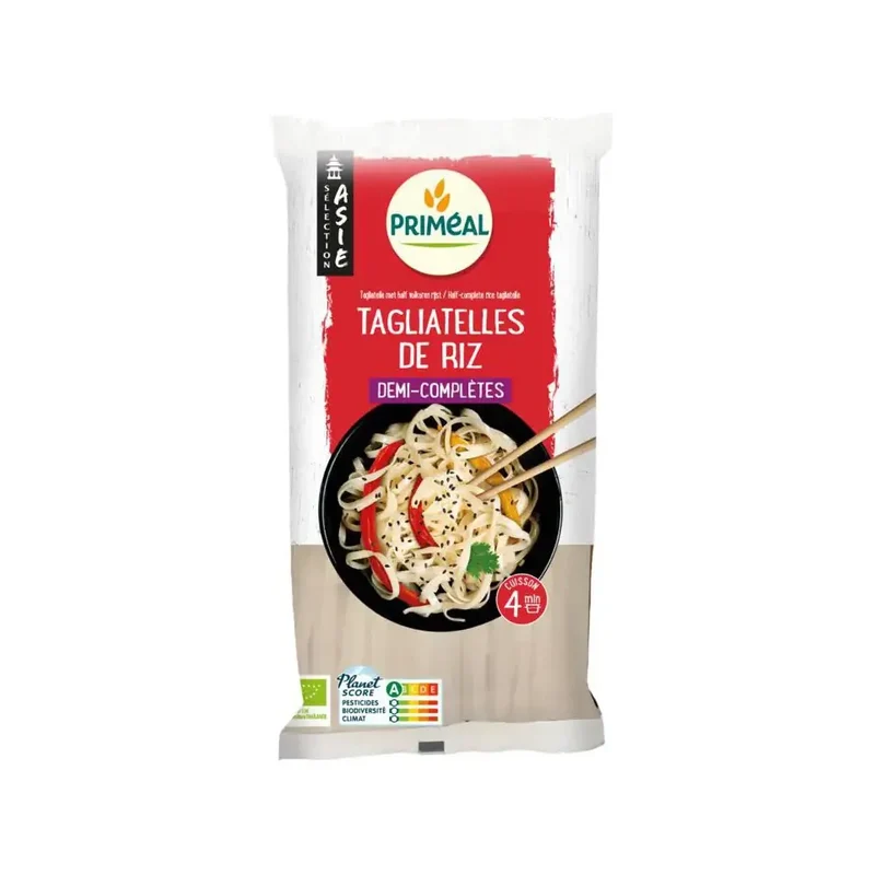 Primeal rijst tagliatelle half volkoren biologisch 400 gram