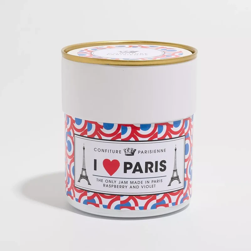 Jam "I love Paris" - 250g - frambozen & viooltjes