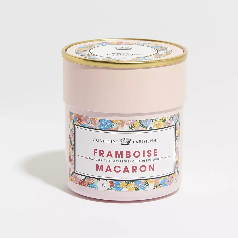 Frambozen, macaron, jam