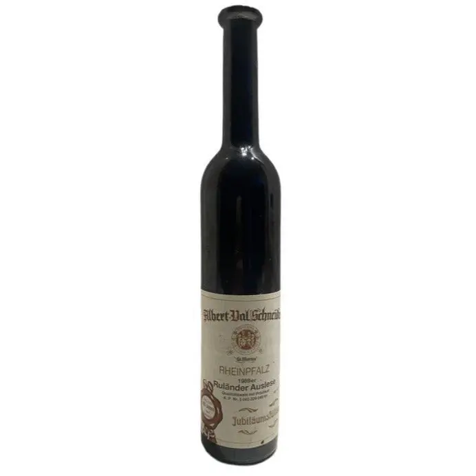 Zeer exclusief - Albert Val Schneider, Ruländer Auslese 1989 - Jubiläumsfüllung