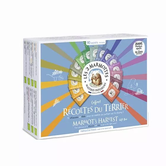 Burrow Harvest Gift Set - 90 zakjes - Assortiment van 15 infusies en theeën