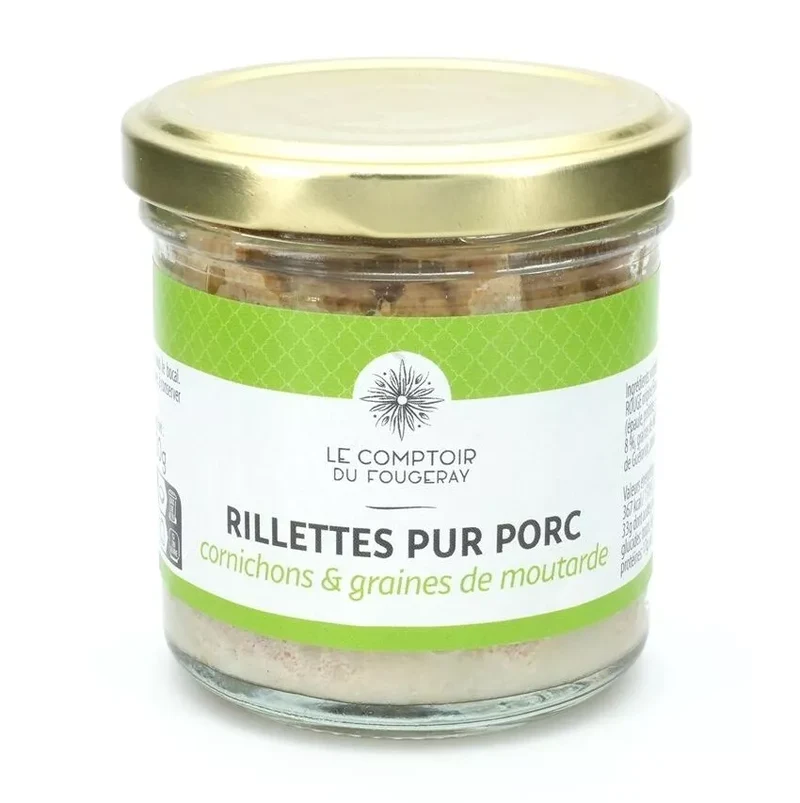 Varkensrillettes met augurken en mosterdzaad 120g