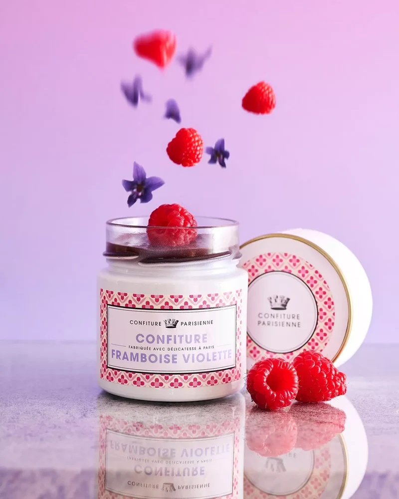 Frambozen- en viooltjesjam - 250 g