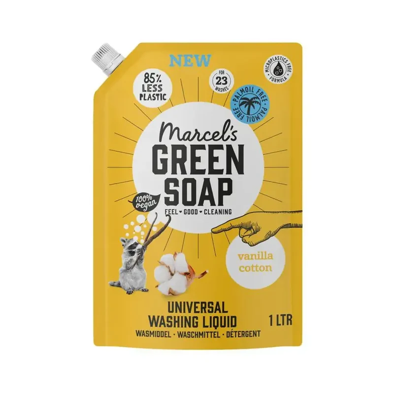 Marcels Green Soap wasmiddel navul univ vanil & ker 1 liter