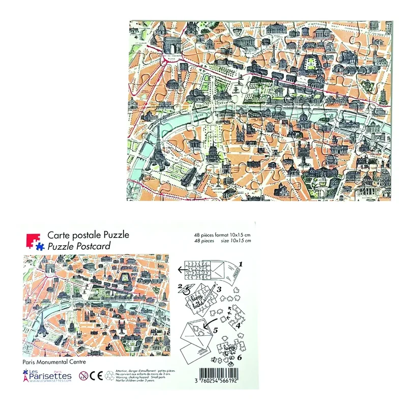 Ansichtkaart Puzzelplan Monumentaal Centrum 48 stukjes