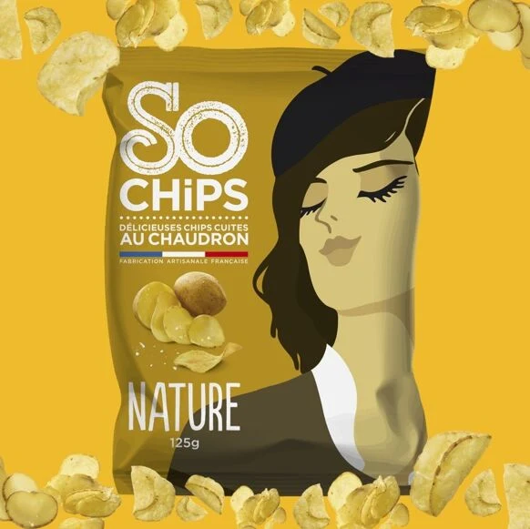 Ambachtelijke chips naturel met zeezout - 125 g