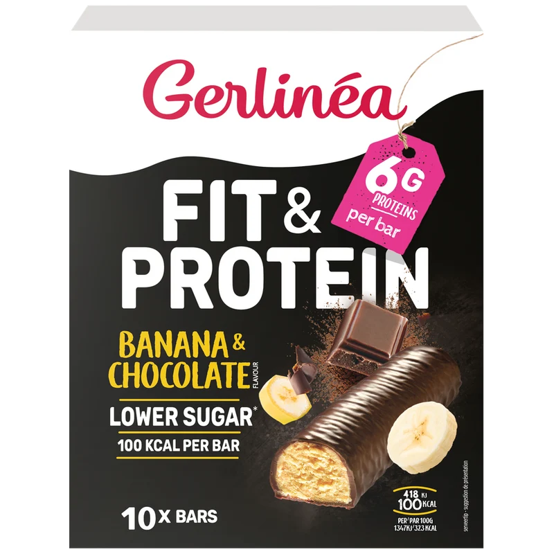 Gerlinea Fit & Protein Repen Banana & Chocolate 10 stuks