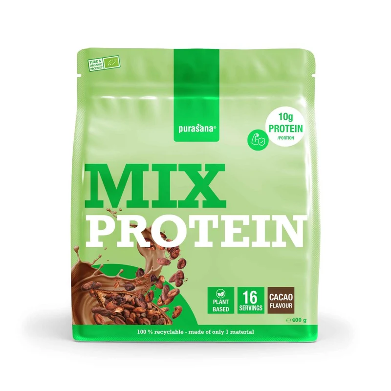 Purasana Plant protein mix cacao bio 400 gram