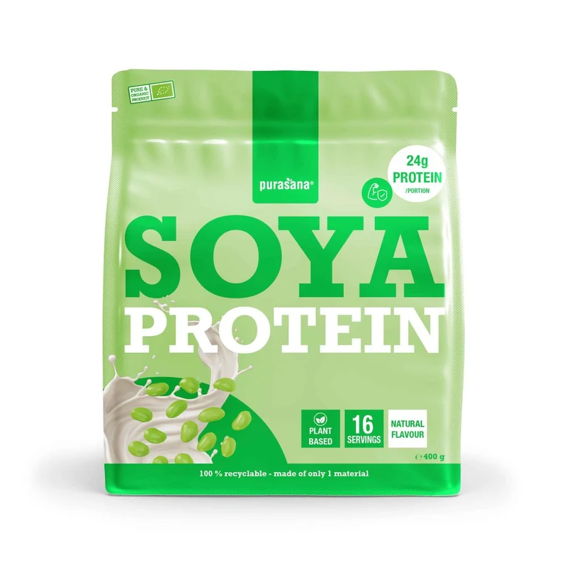 Purasana Plant protein soja natuurlijk bio 400 gram