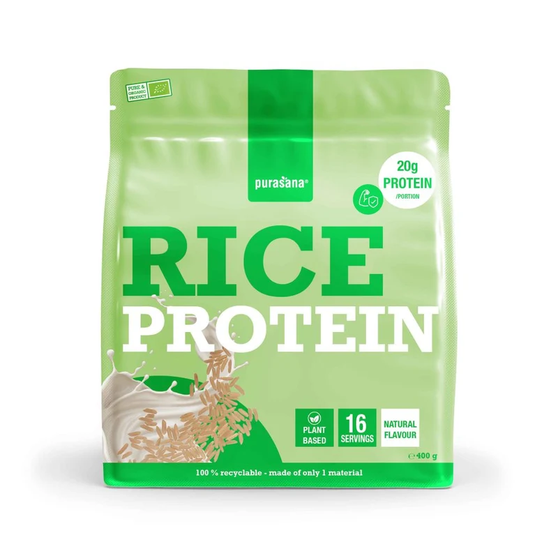 Purasana Plant protein rijst natuurlijk bio 400 gram