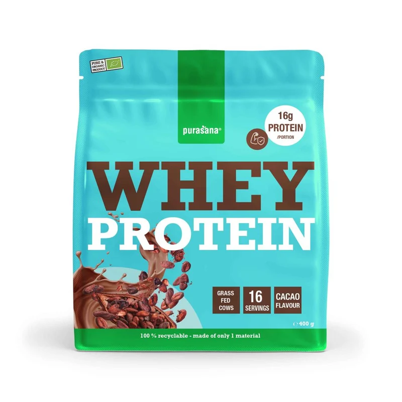 Purasana Whey proteine cacao bio 400 gram