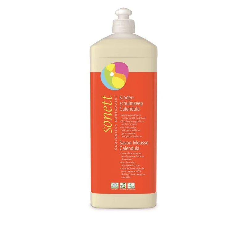 Sonett Kinderschuimzeep Calendula Navulverpakking 1000 ml