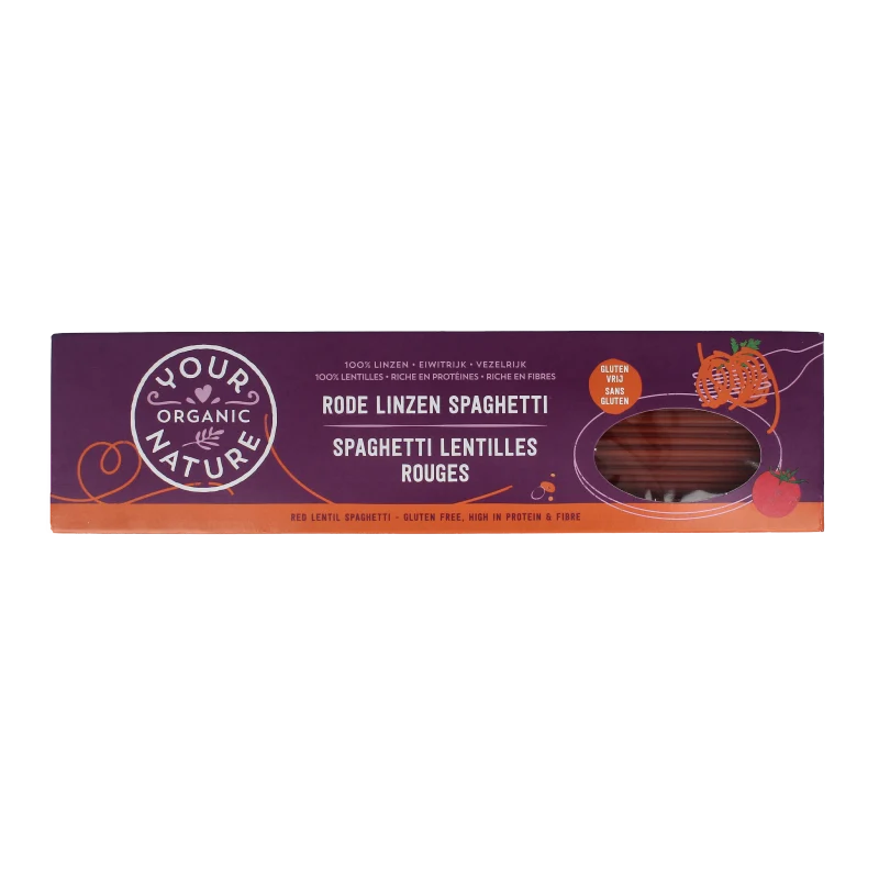 Your Organic Nature Spaghetti rode linzen bio 250 gram