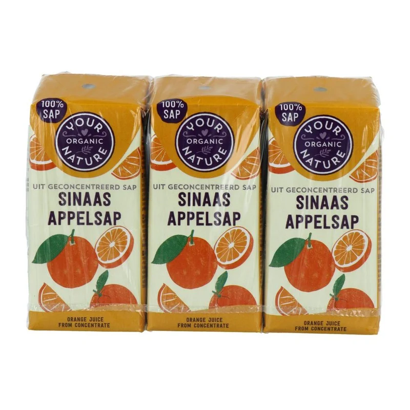 Your Organic Nature Sinaasappelsap 6-pack 1200 ml