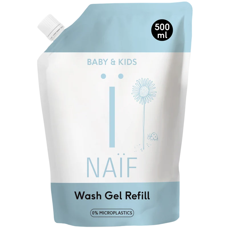 Naïf Reinigende Wasgel voor Baby & Kids Navulverpakking 500 ml