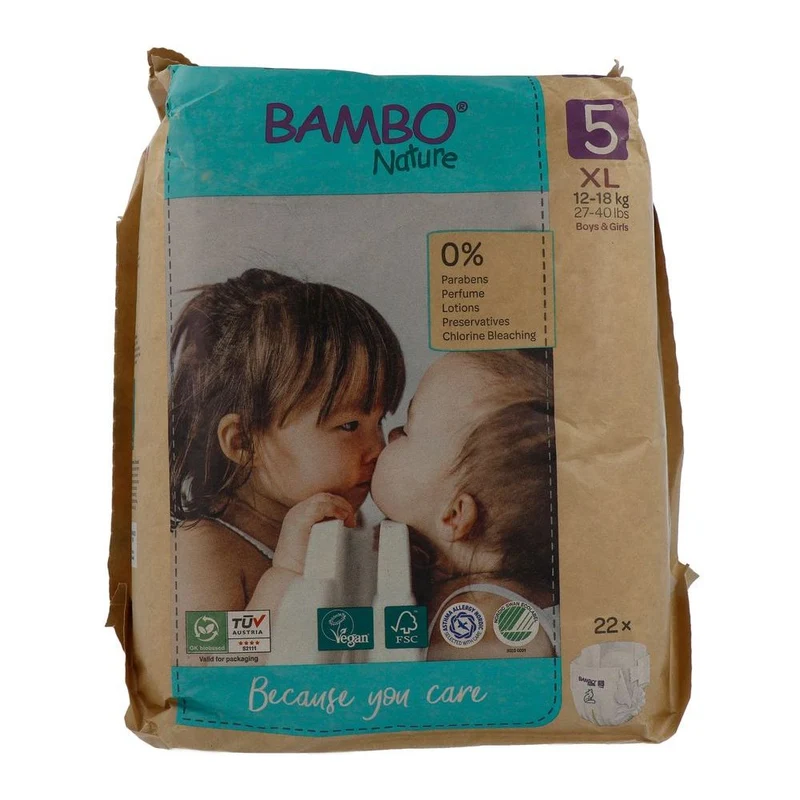 Bambo Nature Babyluiers maat 5 12-18kg 22 stuks