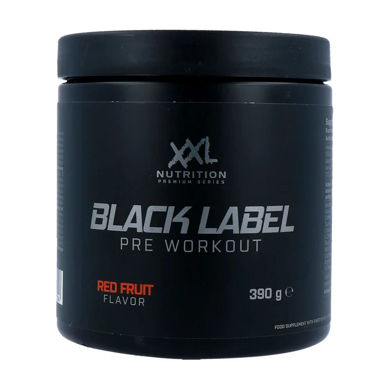 XXL Nutrition Black Label Pre Workout Red Fruit 390 gram