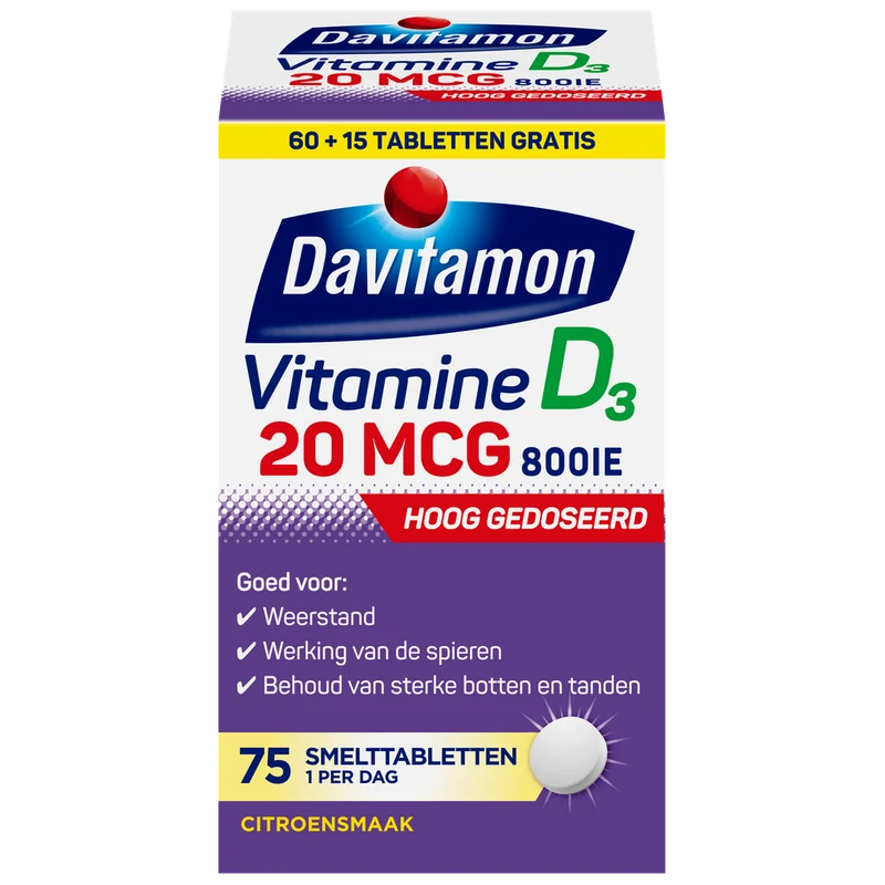 Davitamon Vitamine D 20 mg 75 tabletten