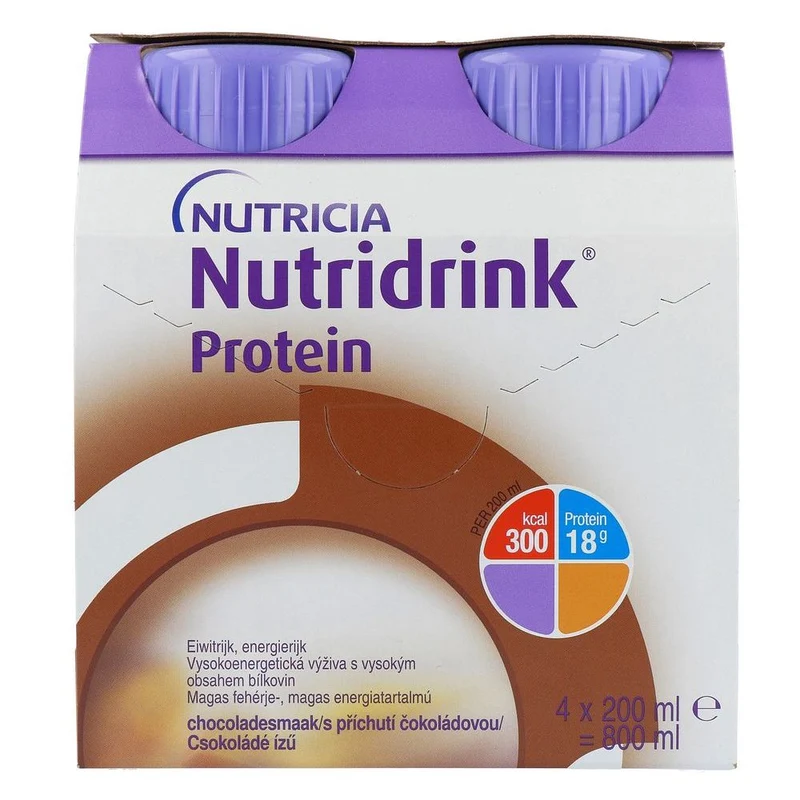 Nutridrink Protein chocola 200ml 4 stuks
