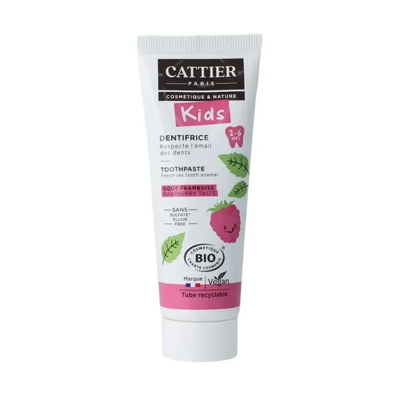 Cattier Tandpasta framboos 50 ml