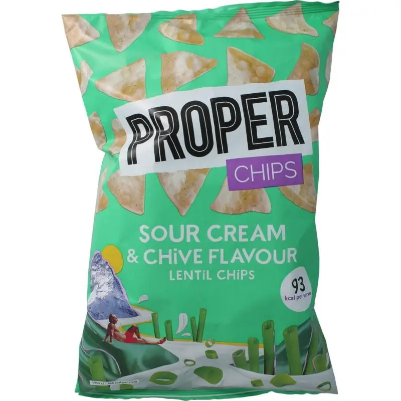 Proper Chips sour cream & chive flavour 85 gram