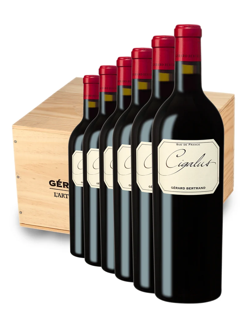 Cigalus IGP Aude Hauterive 2019 – caisse Bois 6 Bouteilles 75cl vin rouge