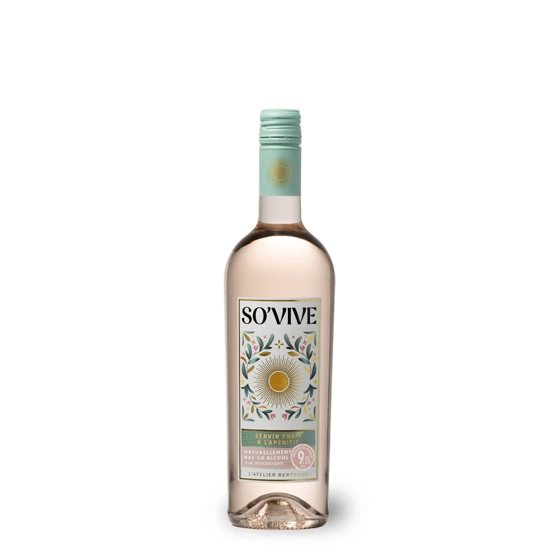 So’Vive naturellement faible en alcool IGP Pays d'Oc 2025 – 75cl vin rosé