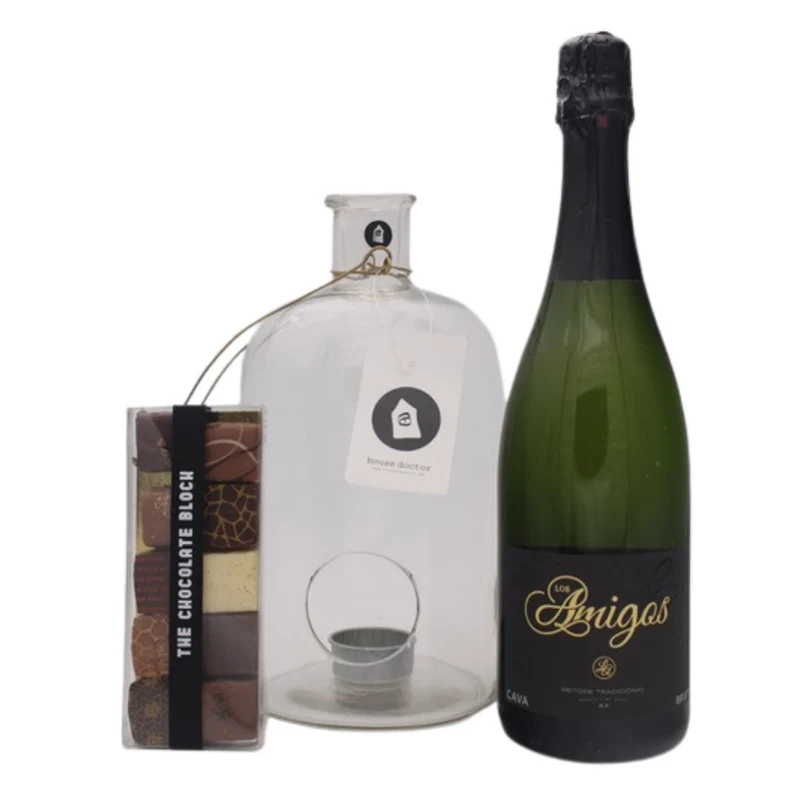 Chocolade, Cava en Glazen Windlicht