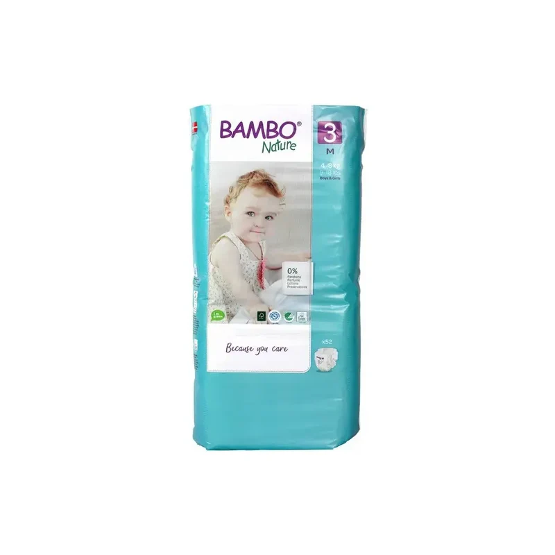 Bambo Nature Babyluier midi 3 4-8kg 52 stuks