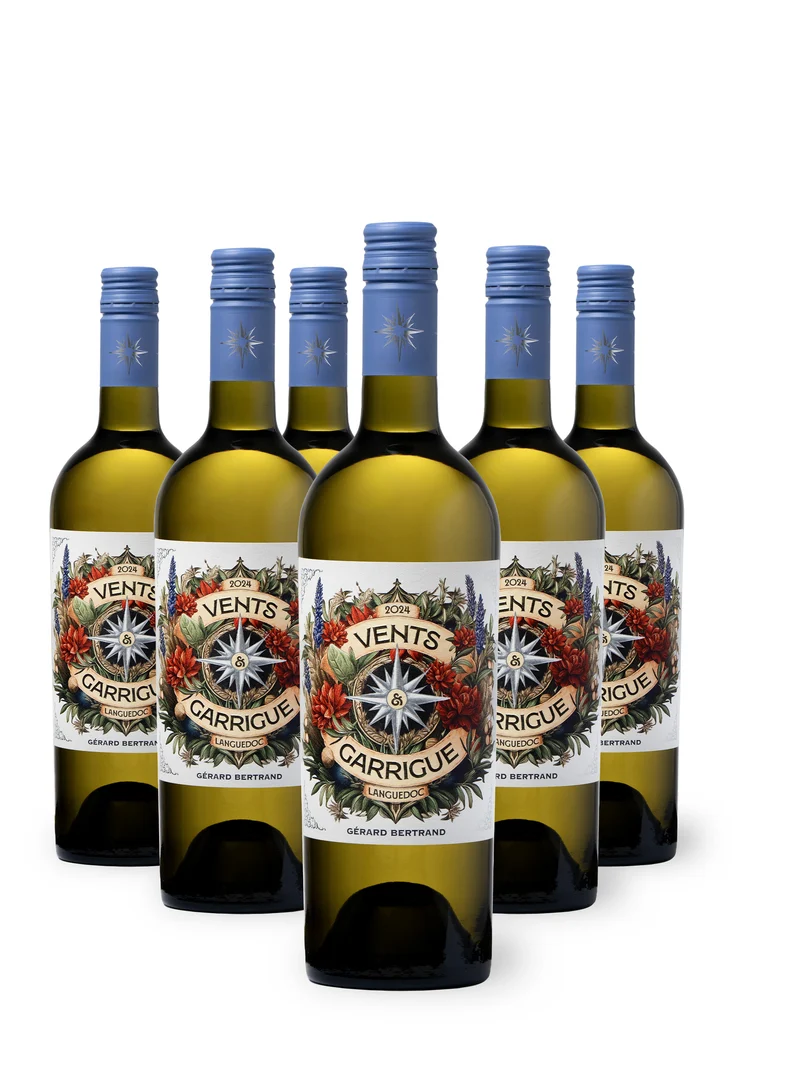 Vents & Garrigue AOP Languedoc 2024 – Lot 6 bouteilles 75cl vin blanc