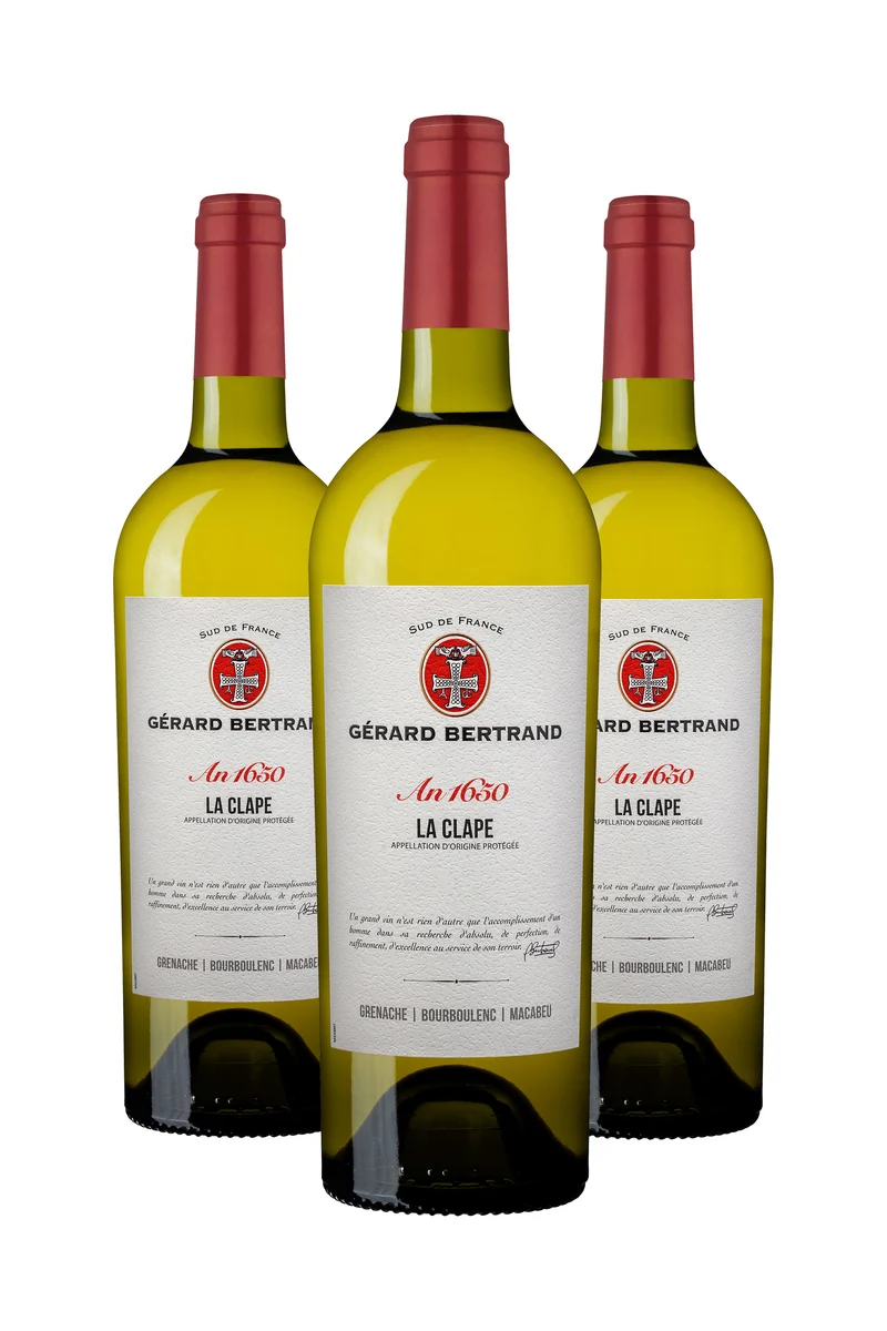 Héritage "An 1650" Blanc AOP La Clape 2024 – Lot 3 bouteilles 75cl vin blanc