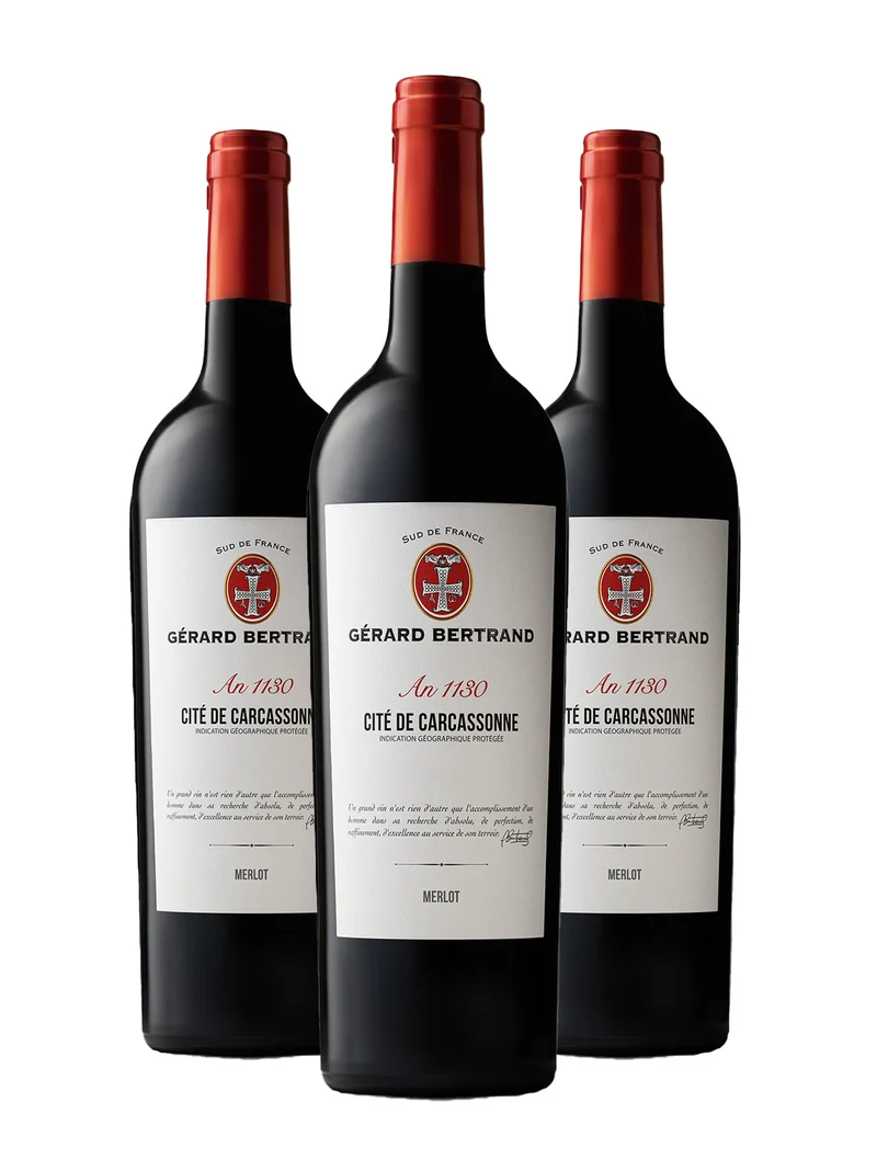 Héritage "An 1130" rouge IGP Cité de Carcassonne 2023 – Lot 3 Bouteilles 75cl vin rouge