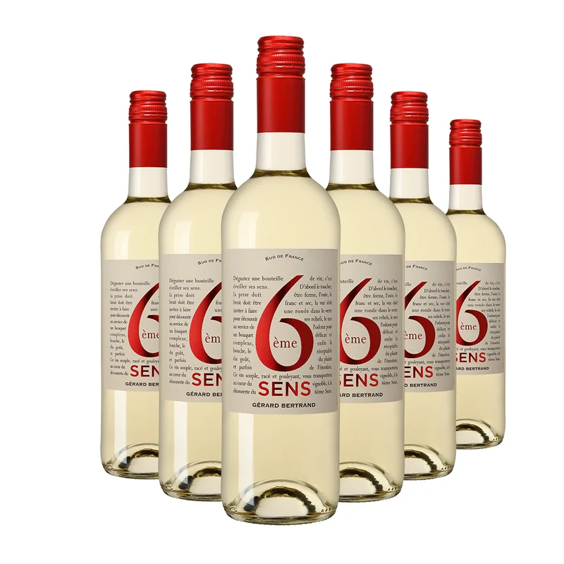 6ème sens Blanc IGP Pays d'Oc 2025 – lot 6 bouteilles 75cl vin blanc