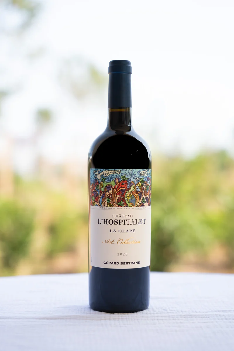 Château l'Hospitalet Art Collection AOP La Clape 2020 – Édition limitée « Le vin de nos paysages » par Robert Combas – 75cl vin rouge