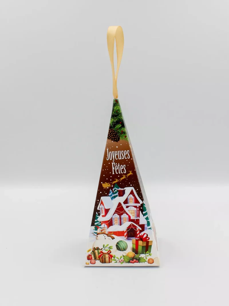 Florentines met pure chocolade, karamel en sinaasappel - doos van 50 g