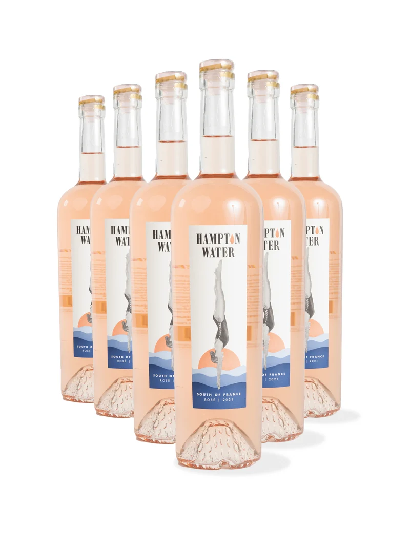 Hampton Water AOP Languedoc 2025 – 75cl 6 Bouteilles vin rosé