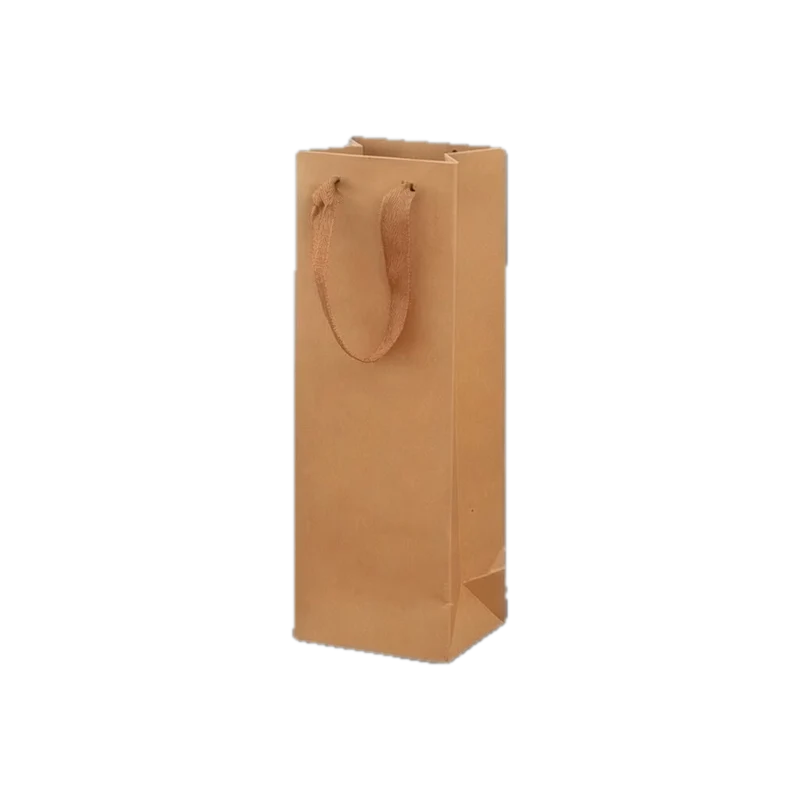 Luxe Kraft Wijn Geschenktas voor 1 fles
